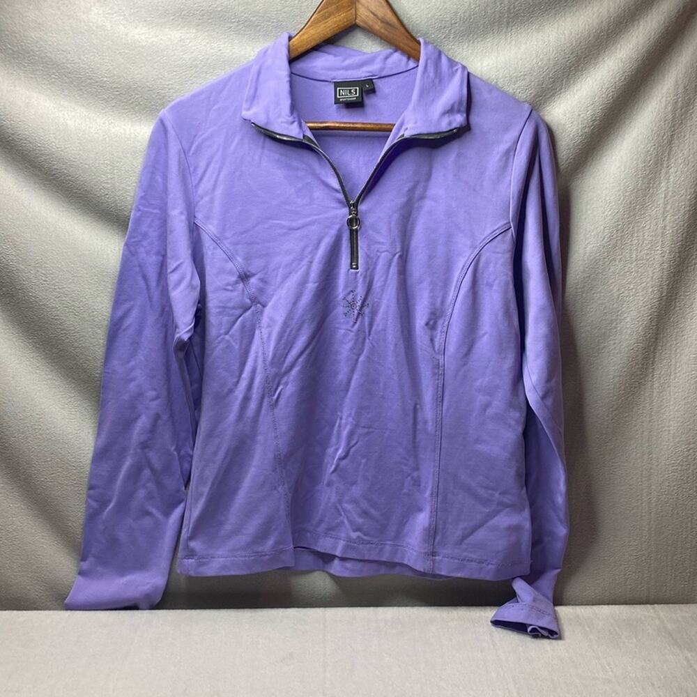 NILS purple 1/4 zip long sleeve jacket size large